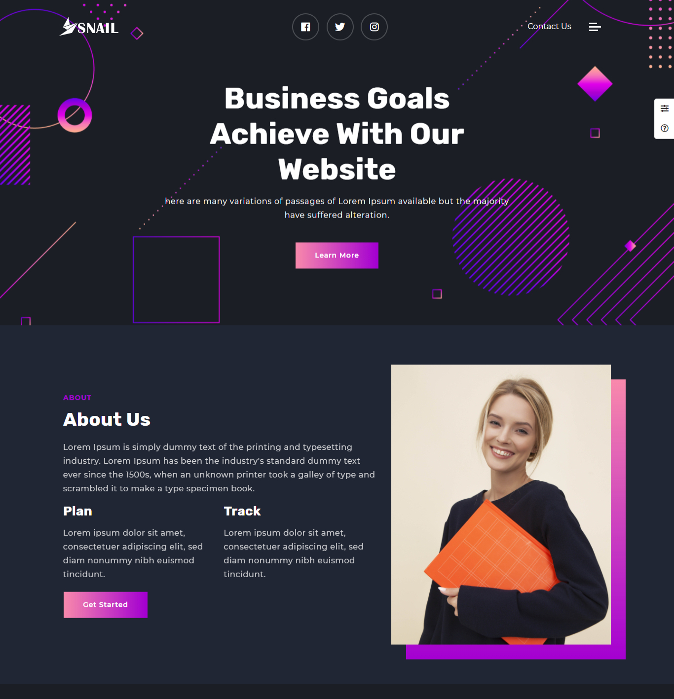 Creative agency dark Template